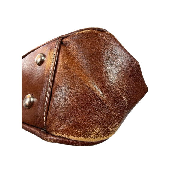 American West Brown Tooled Leather Shoulder Bag With Dust Bag - Picture 13 of 13